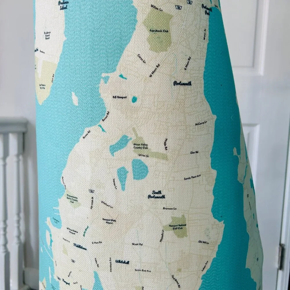 NEW with TAGS Canvas Apron featuring Sea Glass Map of Newport, RI (County)